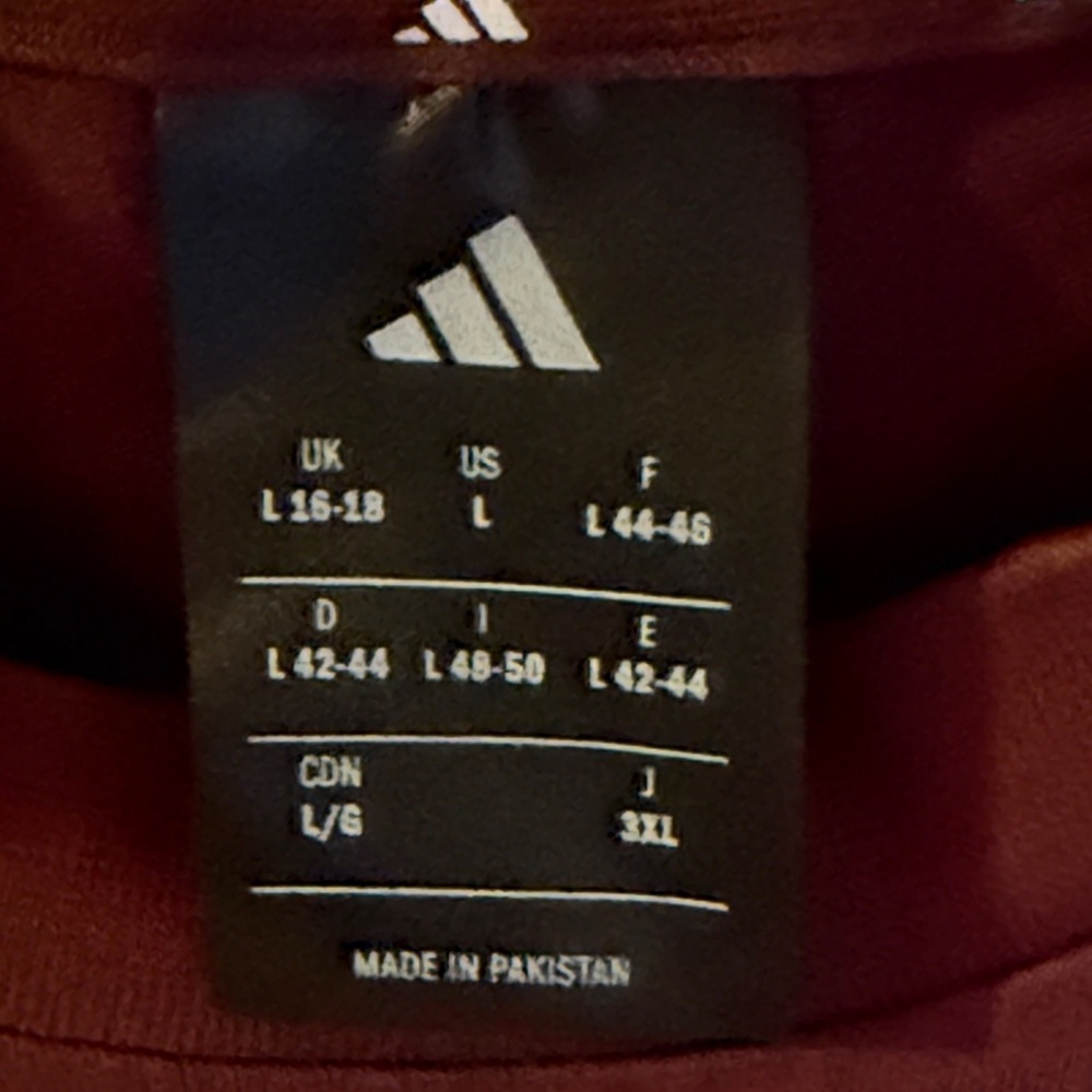 Adidas Women’s Burgundy Short Sleeve Tee - Picture 2 of 4